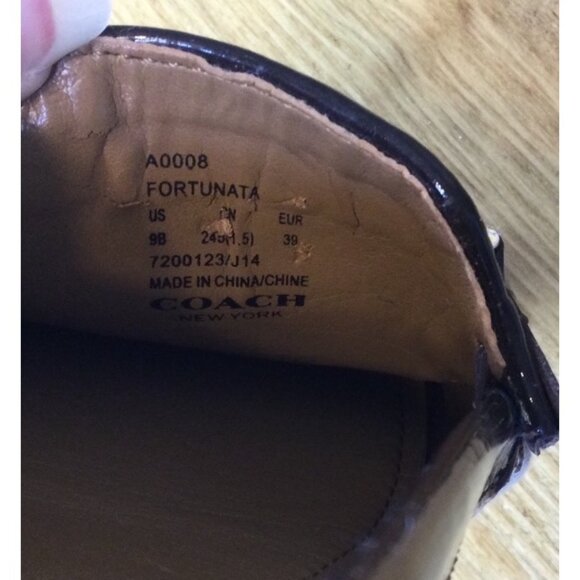 Coach Womens Fortunata Signature C Logo Canvas Loafers Brown & Tan Size 9B - Picture 4 of 10
